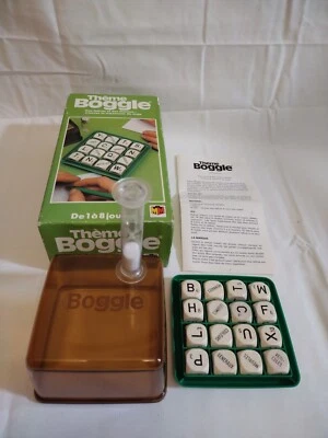 Vintage THEME BOGGLE Word Game by Miro-Meccano 1978 - FRENCH MARKET Rare - Image 1 of 4