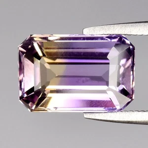 π 2.76ct VS Octagon Natural Yellow & Purple Ametrine - Untreated, Africa Gem - Picture 1 of 4