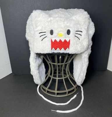 DOMO Kun Cat Cartoon Y2K Soft Ushanka/Trapper Hat Beanie Embroidered Character - Image 1 of 4