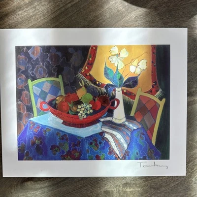 New Seriolithograph by ITZCHAK TARKAY "Too Cold at Home" with COA 7 x 9 1/4 Art - Image 1 of 2