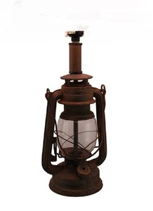 Scratch & Dent Antique Finish Vintage Style Candle Lantern Lamp Base - Picture 1 of 2