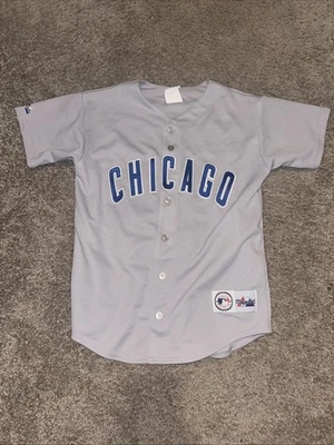 Vintage Majestic Chicago Cubs Away Jersey Sz L Sammy Sosa Blank Sewn MLB Genuine - Image 1 of 4