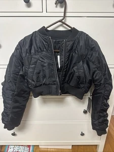 Cropped Bomber Jacket - Picture 1 of 3
