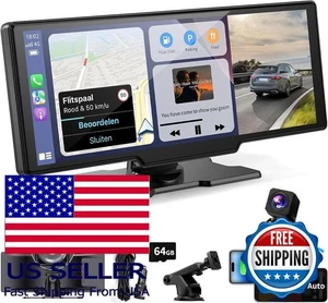 10.26" Wireless Carplay & Android Auto Touch Screen, 4K Dash Cam, GPS, Bluetooth - Picture 1 of 7