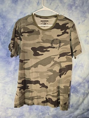 True Religion Camo T-Shirt All Star Logo Graphic 02 Back Sz M - Image 1 of 4