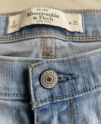 Abercrombie & Fitch Junior’s/Women’s Shorts Low Rise Cut-Off Sz 0/ W 25 Hot - Image 1 of 4