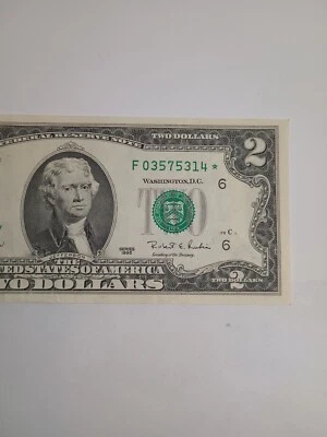 ⭐1995 $2 F ATLANTA BEP 640,000⭐ RUN⭐STAR NOTE ⭐ (F03575314*)⭐ - Image 1 of 4