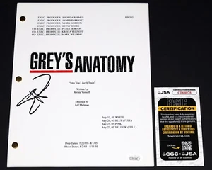 ELLEN POMPEO Signed GREY'S ANATOMY TV Show SCRIPT Ep202 with JSA COA - Picture 1 of 2