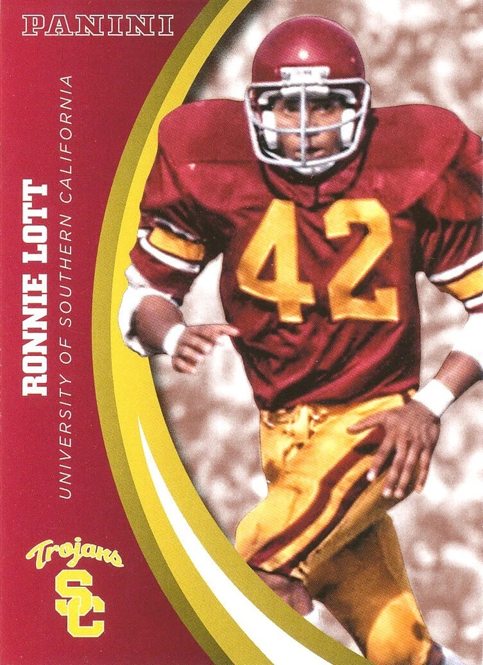 PANINI-COLLEGIATE Ronnie Lott RAIDERS 49ERS  JETS USC Trojans HOF - Image 1 of 1