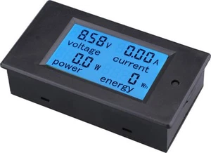 DC 20A 100V LCD Digital Voltaje Vatio Corriente Medidor de Potencia Amperímetro Voltímetro - Imagen 1 de 2