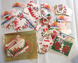 Mixed Lot Vintage Paper Christmas Gift Tags Papercraft