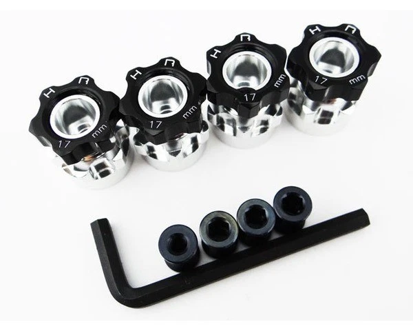 Hot Racing 12mm to 17mm Hex Hub Adapters w/6mm Offset for Slash 4x4 Stampede 4x4 - Image 1 of 2