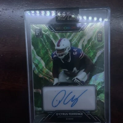 #7/12 O'Cyrus Torrence Rookie Auto 2023 Wild Card WildChrome Chrome Gators Bills - Image 1 of 4
