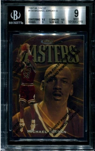 BGS 9 MINT 1997 FINEST GOLD MASTERS MICHAEL JORDAN #154 BULLS HOF 02119 COATING - Picture 1 of 2