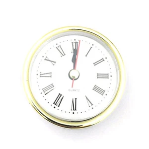 2-1/2" (65mm) QUARTZ CLOCK UP/Insert -Gold Numer Roman Style Hot NumeralSell - Picture 1 of 11