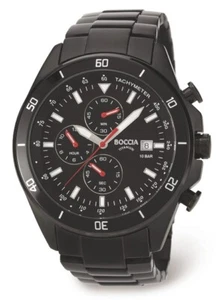 Boccia Titanium 3762-03 Reloj Hombre Cronógrafo Negro-IP - Imagen 1 de 2