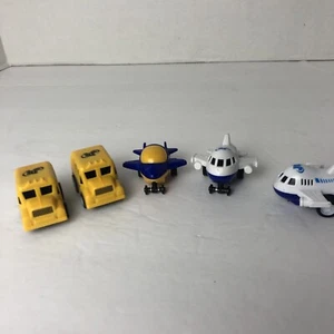 NKOK 2018 (Lot Of 5) Plane Jr, Jet Jr, Bus Jr 2019 Pull Back Powered - Picture 1 of 11