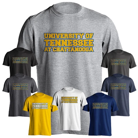 University Tennessee Chattanooga UTC Mocs Stacked School Name Short Sleeve Tee Cover