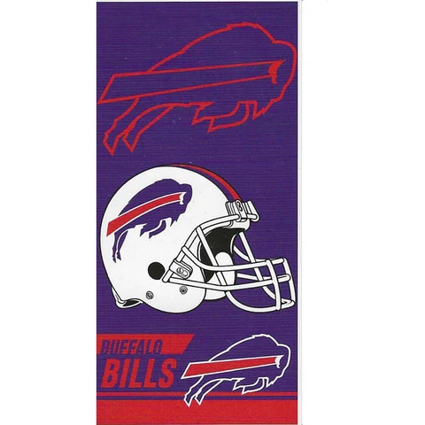 NFL Buffalo Bills Velour Beach Towel 28x58 Sports Cotton Football Blue Sports Cover