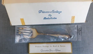 Vtg Reed Barton Princess Heritage Silverplate Flatware Large Serving Fork #TT - Picture 1 of 5