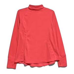 Tek Gear, Activewear, Orange Fleece Lightweight Pullover Turtleneck Top, size XL - Picture 1 of 3