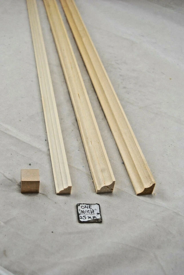 Crown Molding #2 Fashion Dollhouse trim f/ Barbie 2 pcs MW08022 1/6 & 1/8 Scale - Image 1 of 1