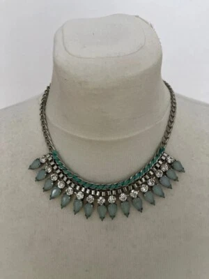 Statement kette mint türkis silber Opal - Bild 1 von 3