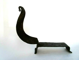 Antique forged iron India traditional vegetable cutter knife chopper Boti Pashul - Picture 1 of 6