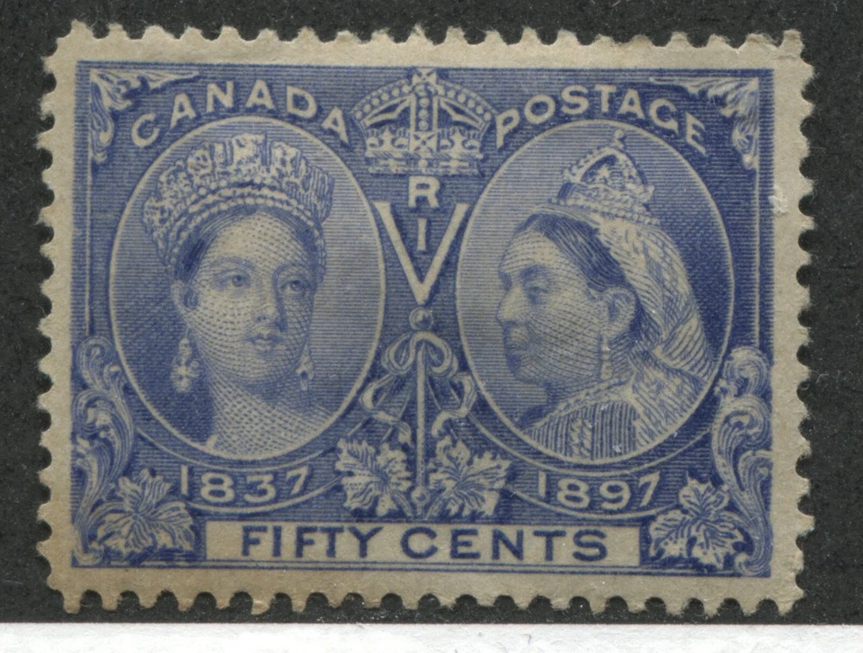 1897 QV 50 cents ultra Jubilee mint o.g. hinged - Image 1 of 1