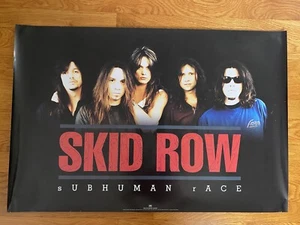 Póster promocional Skid Row Subhuman Race 1995 Atlantic Records 30" X 20" nunca colgado - Imagen 1 de 7