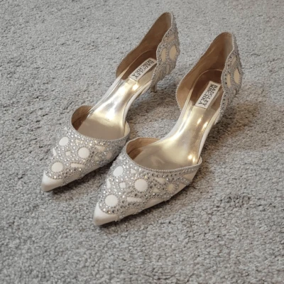 Zapatos de tacón Badgley Mischka Ginny D’Orsays talla 9 para gatito Foto 1 de 4