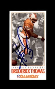 Broderick Thomas Signed 1992 NFL GameDay Tampa Bay Buccaneers Autograph - Picture 1 of 2