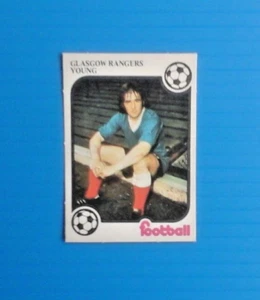 RARE MONTY GUM-FOOTBALL CARDS 1975/76 -YOUNG - GLASGOW RANGERS - Picture 1 of 2