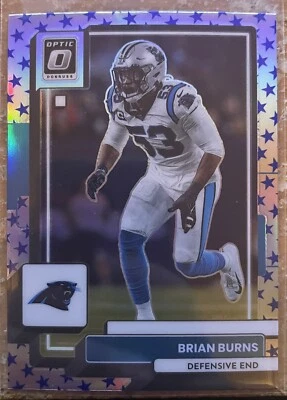 2022 Panini Donruss Optic Stars Prizm Brian Burns #30 Carolina Panthers NFL - Image 1 of 2