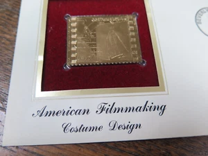 2003 American Filmmaking COSTUME DESIGN FDC 22K Gold Golden First Issue Stamp - Picture 1 of 8