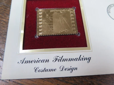 2003 American Filmmaking COSTUME DESIGN FDC 22K Gold Golden First Issue Stamp Foto 1 de 4