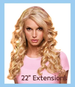 Jessica Simpson 22" RELAXED CURL Clip-in Extensions | CHOOSE YOUR COLOR! - Picture 1 of 14