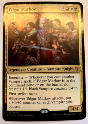 MTG Edgar Markov (Commander 2017) Oversized Cards Foil NM - Image 1 of 3