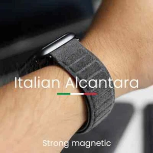 Magnetic ALCANTARA Strap for Apple Watch Leather Accessories - Picture 1 of 20