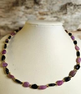 Ruby & Black Tourmaline Necklace Prescription For Banishing Nightmares - Picture 1 of 10