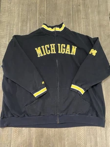 VTG RARE Russell Athletic Michigan Wolverines jacket Mens 6XL COLLEGE BLUE MAIZE - Picture 1 of 8