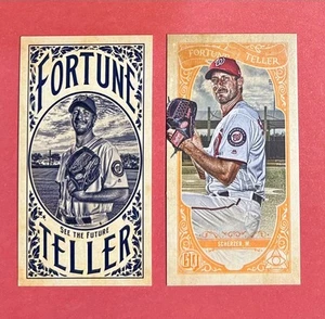 MAX SCHERZER Topps Gypsy Queen FORTUNE TELLER 2017 #FT-MS and 2020 #FTM-8 - Picture 1 of 2