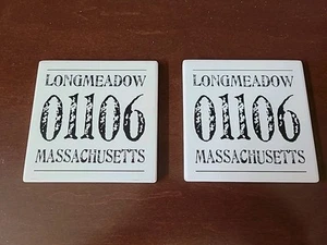 2 KERAMIK - LONGMEADOW 01106 MASSACHUSETTS UNTERSETZER - Bild 1 von 2