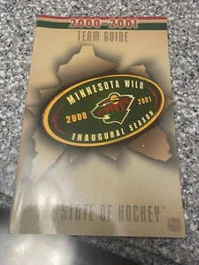 2000-2001 Minnesota Wild Hockey Inaugural Season Team Media Guide Yearbook - Imagen 1 de 1