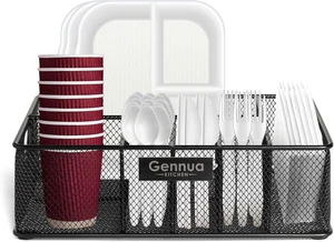 Paper Plate Organizer for Cabinet, Counter, Picnics, Parties & More, Extra Large - Picture 1 of 12