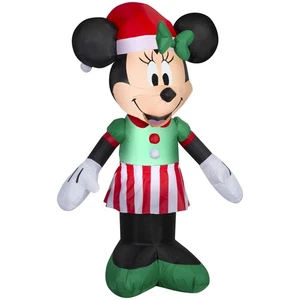 5 Fuß Minnie in gestreiftem Shirt Weihnachten luftgeblasen Hof aufblasbar, mehrfarbig, von  - Bild 1 von 6