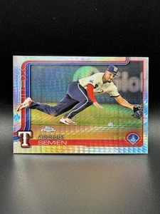 Marcus Semien 2025 Topps Chrome Hyper Prism rifrattore #27 Texas Rangers - Foto 1 di 2