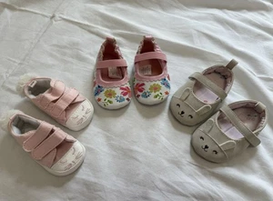 Lote Zapatos Bebé Niña Diferentes Tallas 0-3 y 3-6 M Recién Nacido Rosa Flor Conejito - Imagen 1 de 12