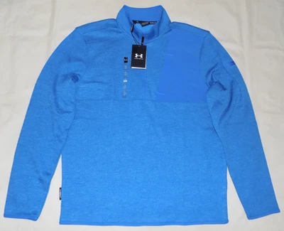Pullover de golf Under Armour Storm para hombre suéter polar 1/2 cremallera azul L nuevo Foto 1 de 4