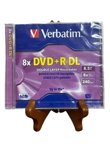 Verbatim DVD+R DL 8.5GB 8X Double Layer Recordable Jewel Case Box - Picture 1 of 2